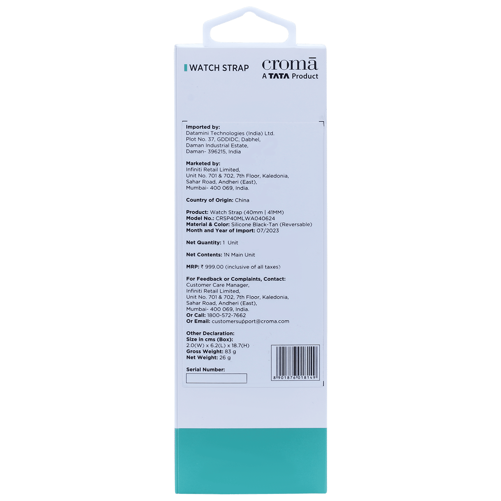 Croma Magnetic Strap for Apple iWatch (38mm / 40mm / 41mm) (Apple Compatible, Black and Tan)_6