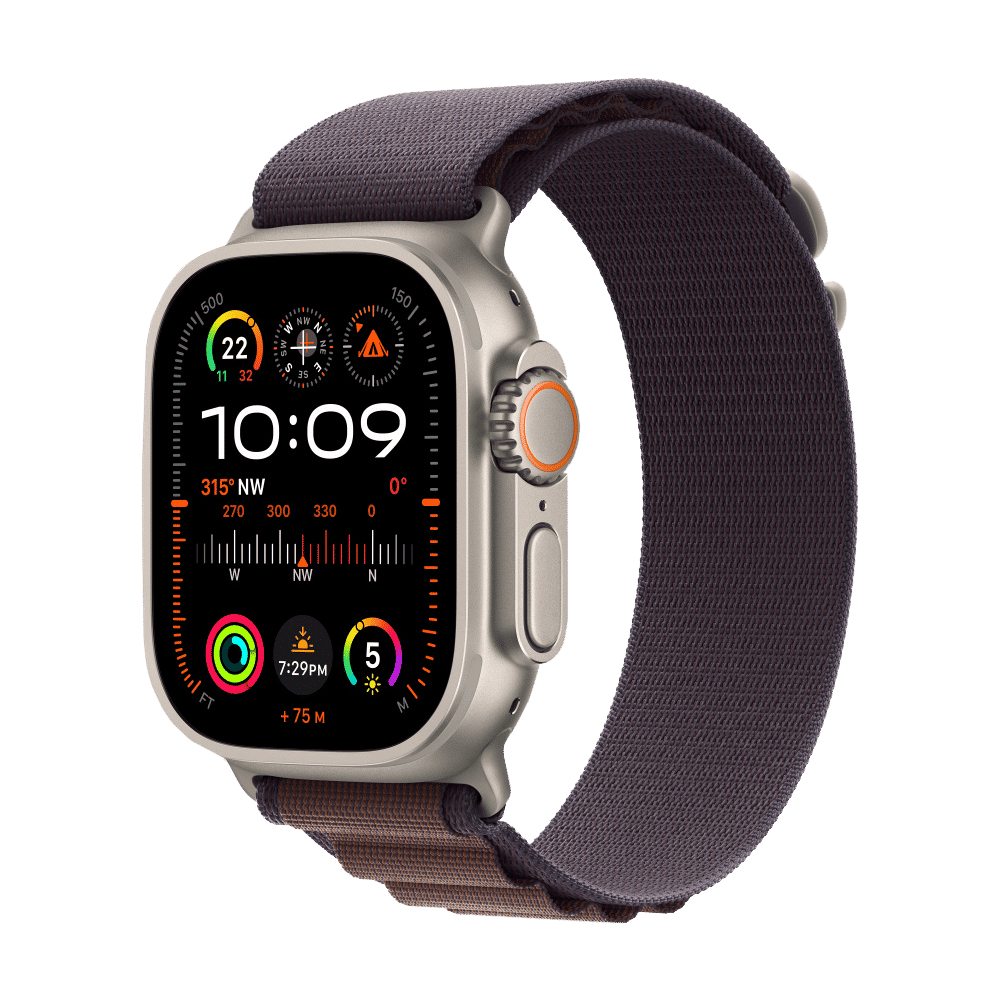 Apple Alpine Polyester & Spandex Loop for Apple iWatch (44mm / 45mm / 49mm, M) (Corrosion Resistant, Indigo)_2