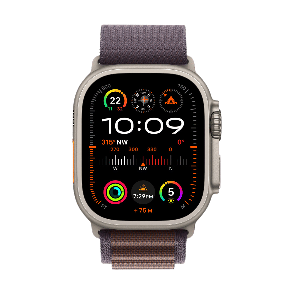 Apple Alpine Polyester & Spandex Loop for Apple iWatch (44mm / 45mm / 49mm, M) (Corrosion Resistant, Indigo)_3