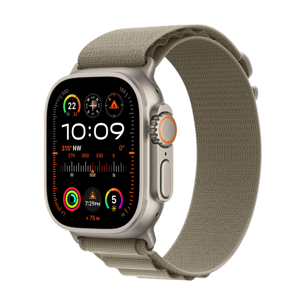 Apple Alpine Polyester & Spandex Loop for Apple iWatch (44mm / 45mm / 49mm, S) (Corrosion Resistant, Olive)_2