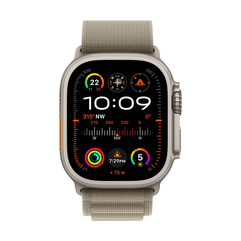 Apple Alpine Polyester & Spandex Loop for Apple iWatch (44mm / 45mm / 49mm, S) (Corrosion Resistant, Olive)_3