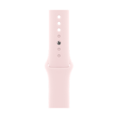 Apple Fluoroelastomer Sport Band for Apple Watch (42mm / 44mm / 45mm / 49mm, S/M) (Durable & Strong, Light Pink)