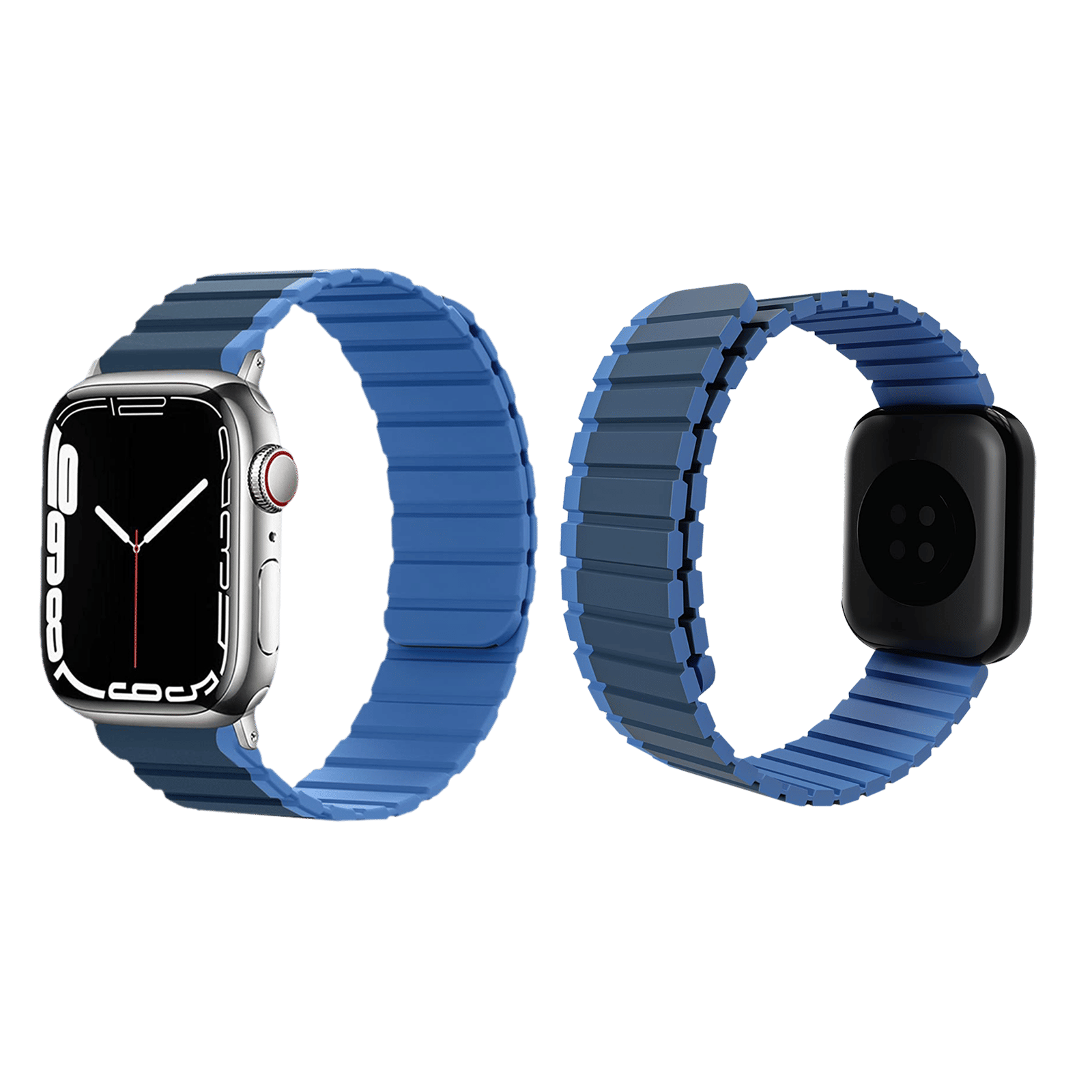 GRIPP Dual Reverser Silicon Magnetic Strap for Apple Watch Ultra 2, Watch Ultra, Watch Series SE, 4, 5, 6, 7, 8, 9 & 10 (44mm / 45mm / 46mm / 49mm) (Lightweight, Dark Blue & Light Blue) GRIPP Dual Reverser Silicon Magnetic Strap for Apple Watch Ultra 2, Watch Ultra, Watch Series SE, 4, 5, 6, 7, 8, 9 & 10 (44mm / 45mm / 46mm / 49mm) (Lightweight, Dark Blue & Light Blue)_3