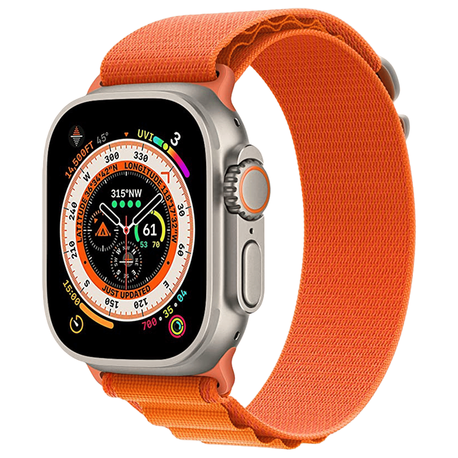 Muvtech Ace Loop Nylon Strap for Apple iWatch (42mm / 44mm / 45mm / 49mm) (Orange) Muvtech Ace Loop Nylon Strap for Apple iWatch (42mm / 44mm / 45mm / 49mm) (Orange)_1