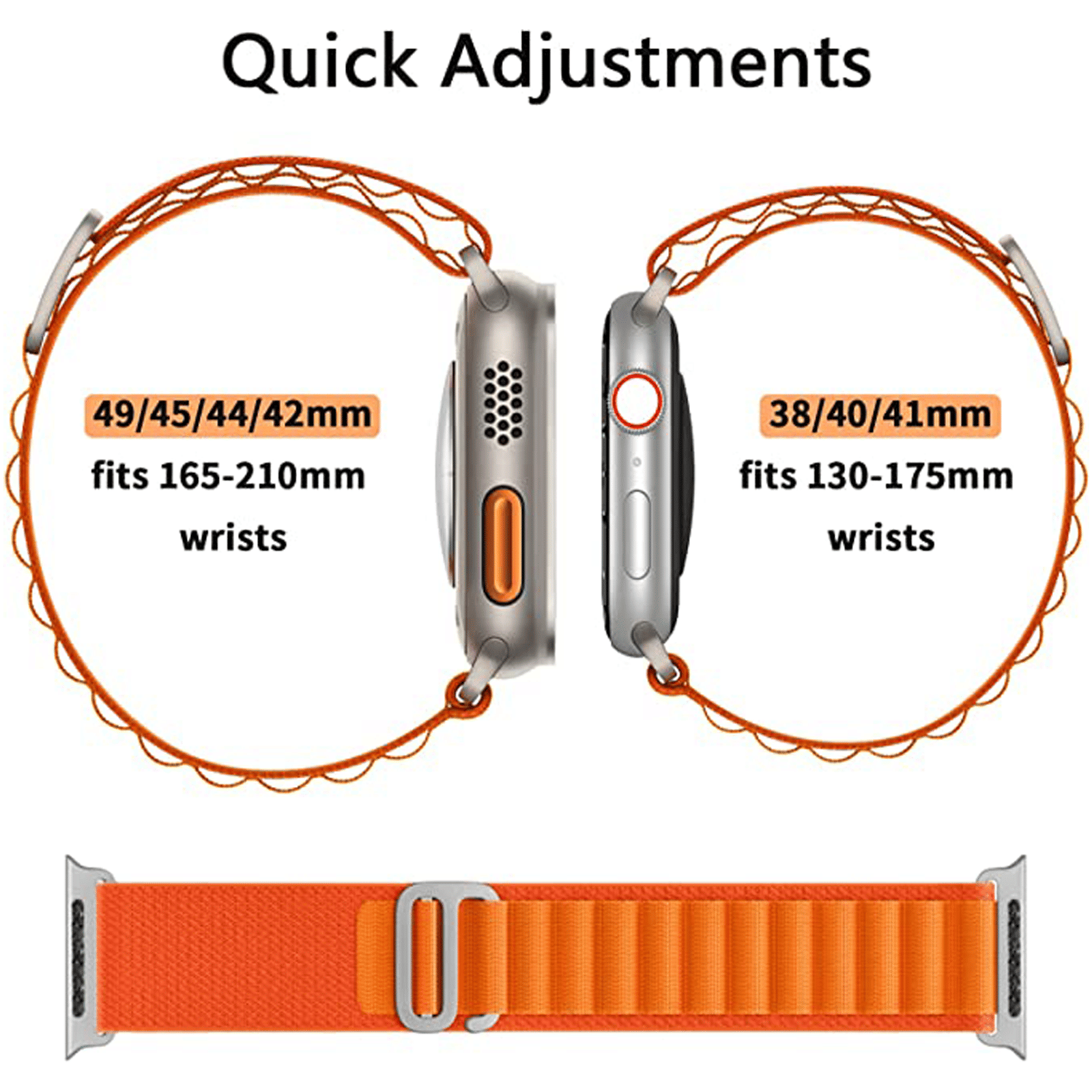 Muvtech Ace Loop Nylon Strap for Apple iWatch (42mm / 44mm / 45mm / 49mm) (Orange) Muvtech Ace Loop Nylon Strap for Apple iWatch (42mm / 44mm / 45mm / 49mm) (Orange)_3