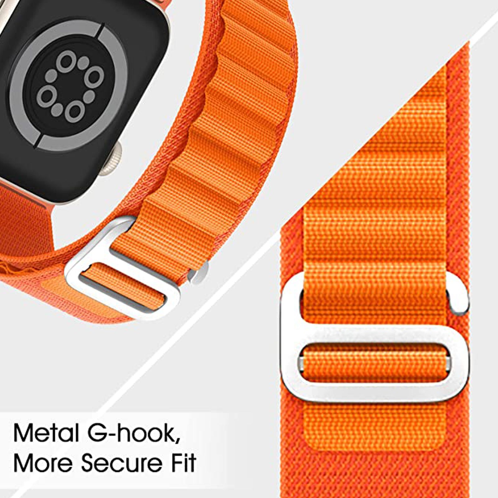 Muvtech Ace Loop Nylon Strap for Apple iWatch (42mm / 44mm / 45mm / 49mm) (Orange) Muvtech Ace Loop Nylon Strap for Apple iWatch (42mm / 44mm / 45mm / 49mm) (Orange)_4