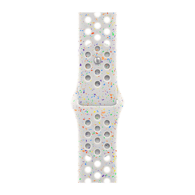 Apple Aluminium & Fluoroelastomer Nike Sport Band for Apple Watch (38mm / 40mm / 41mm, S/M) (Durable & Strong, Pure Platinum)