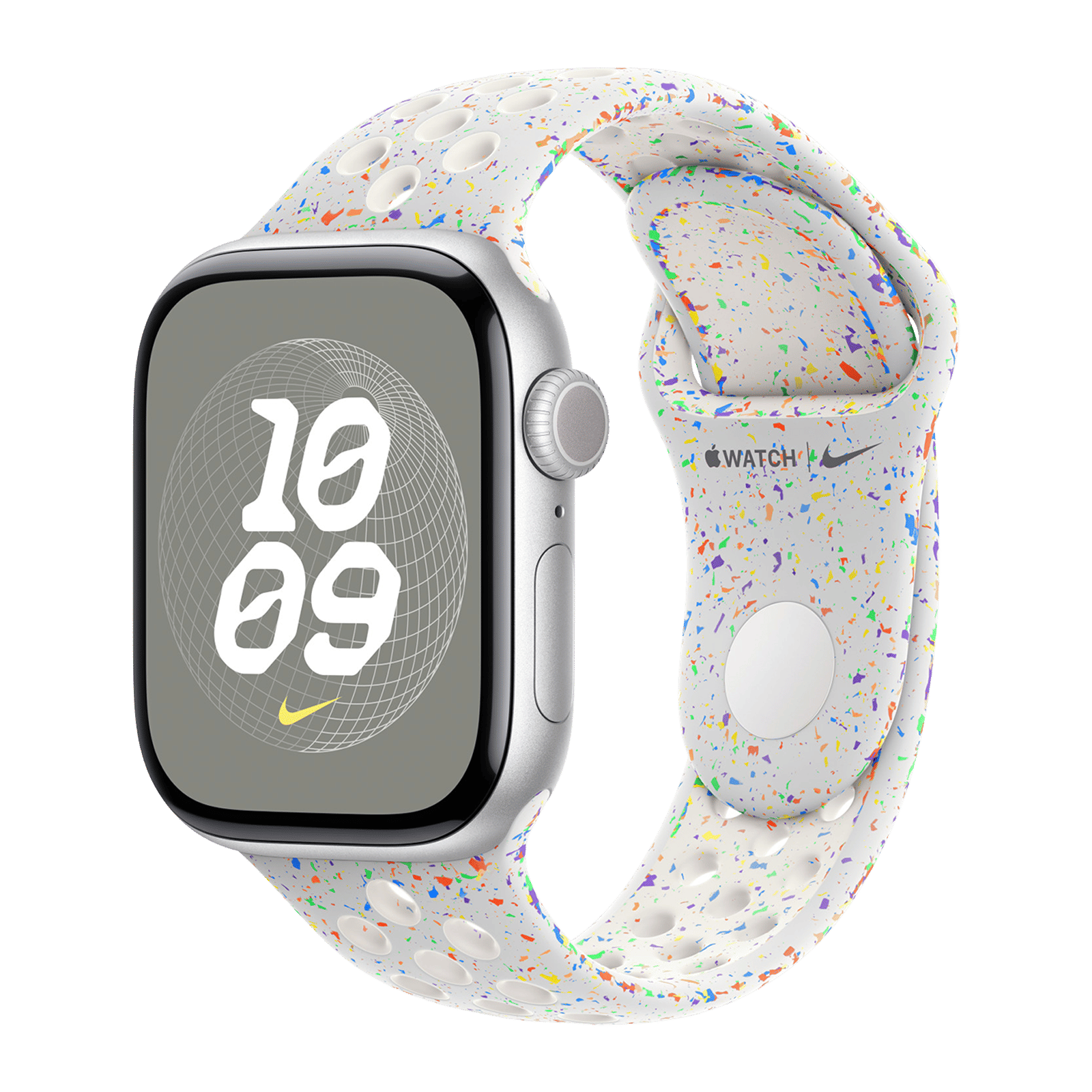 Apple Aluminium & Fluoroelastomer Nike Sport Band for Apple Watch (38mm / 40mm / 41mm, S/M) (Durable & Strong, Pure Platinum) Apple Aluminium & Fluoroelastomer Nike Sport Band for Apple Watch (38mm / 40mm / 41mm, S/M) (Durable & Strong, Pure Platinum)_2