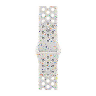 Apple Aluminium & Fluoroelastomer Nike Sport Band for Apple Watch (38mm / 40mm / 41mm, M/L) (Durable & Strong, Pure Platinum)