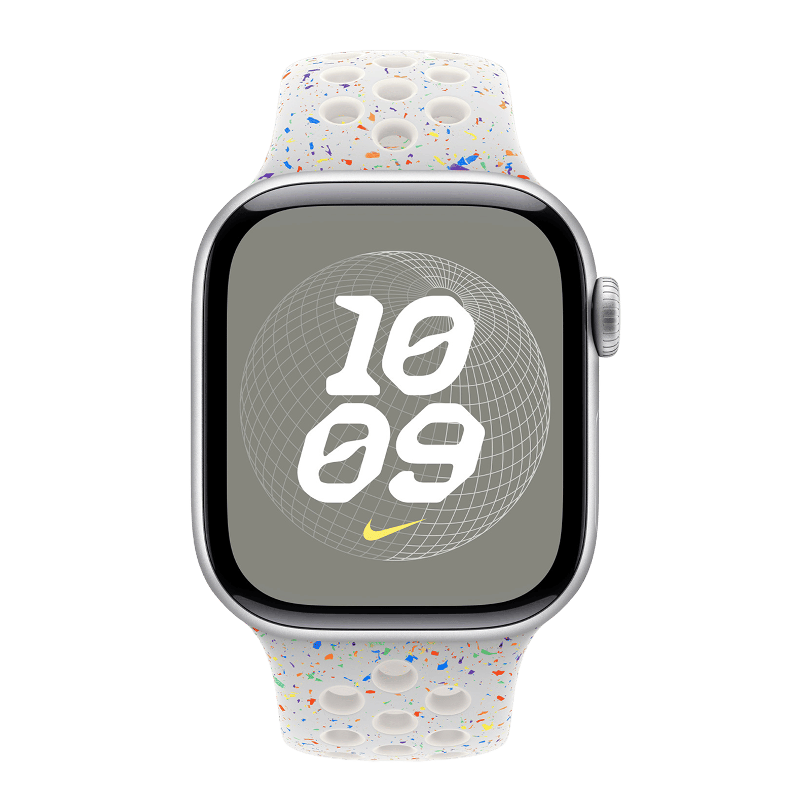 Apple Aluminium & Fluoroelastomer Nike Sport Band for Apple Watch (38mm / 40mm / 41mm, M/L) (Durable & Strong, Pure Platinum) Apple Aluminium & Fluoroelastomer Nike Sport Band for Apple Watch (38mm / 40mm / 41mm, M/L) (Durable & Strong, Pure Platinum)_3