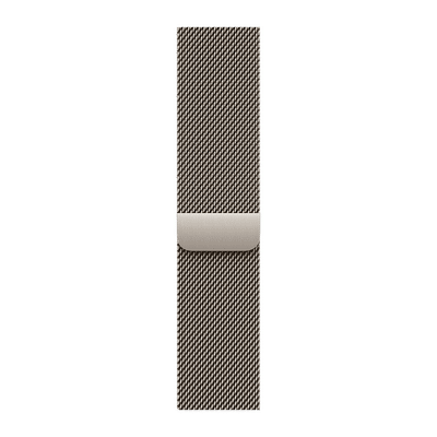 Apple Stainless Steel Magnetic Milanese Loop for Apple Watch (44mm / 45mm / 46mm / 49mm, S / M) (Physical Vapour Deposition Layer, Natural)