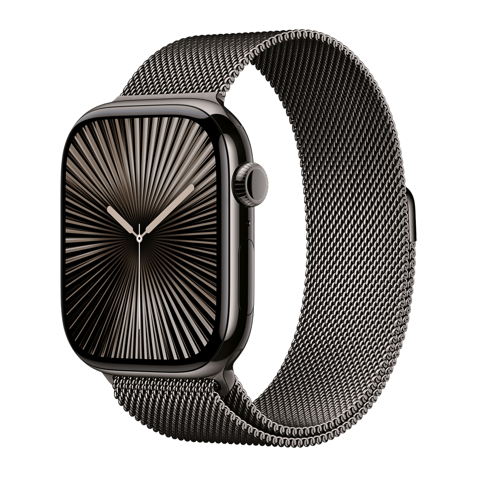 Apple Stainless Steel Magnetic Milanese Loop for Apple Watch (44mm / 45mm / 46mm / 49mm, S / M) (Physical Vapour Deposition Layer, Slate) Apple Stainless Steel Magnetic Milanese Loop for Apple Watch (44mm / 45mm / 46mm / 49mm, S / M) (Physical Vapour Deposition Layer, Slate)_2