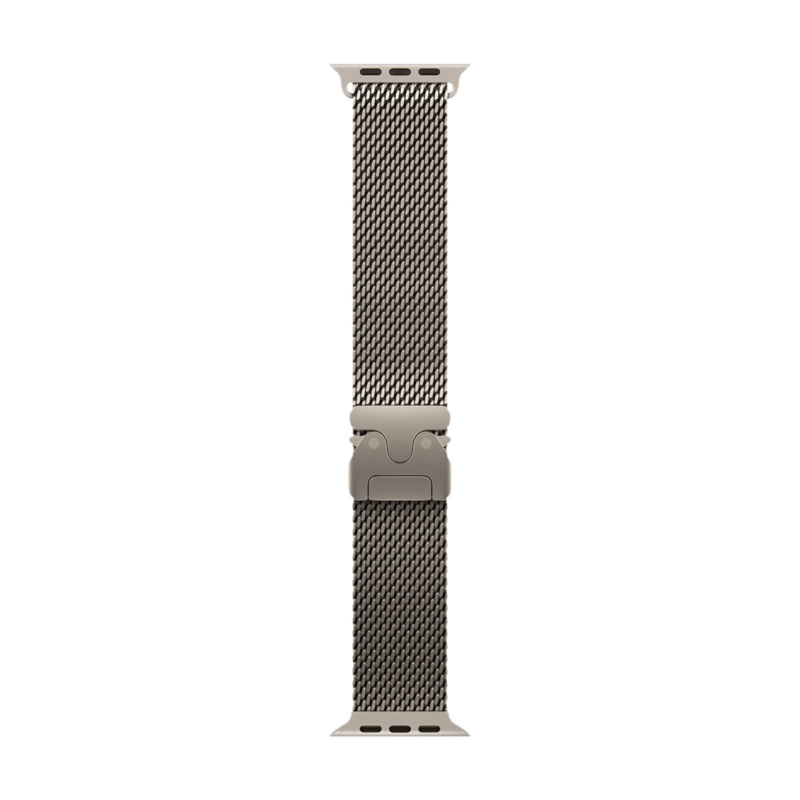 Apple Titanium Milanese Loop for Apple Watch (44mm / 45mm / 46mm / 49mm, Medium) (Secure Parachute Style Buckle, Natural) Apple Titanium Milanese Loop for Apple Watch (44mm / 45mm / 46mm / 49mm, Medium) (Secure Parachute Style Buckle, Natural)_1