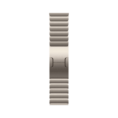 Apple Stainless Steel Link Bracelet for Apple (44mm / 45mm / 46mm / 49mm) (Simple Release Button, Natural)