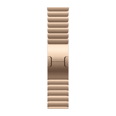 Apple Stainless Steel Link Bracelet for Apple (44mm / 45mm / 46mm / 49mm) (Simple Release Button, Gold)