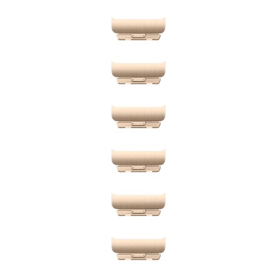Apple Stainless Steel Link Bracelet Kit for Apple (44mm / 45mm / 46mm / 49mm) (Simple Release Button, Gold)