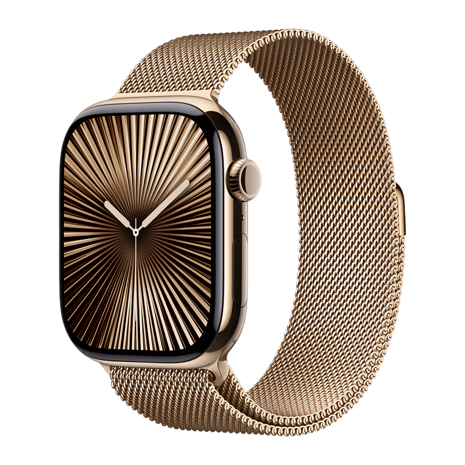 Apple Stainless Steel Magnetic Milanese Loop for Apple Watch (44mm / 45mm / 46mm / 49mm) (Physical Vapour Deposition Layer, Gold) Apple Stainless Steel Magnetic Milanese Loop for Apple Watch (44mm / 45mm / 46mm / 49mm) (Physical Vapour Deposition Layer, Gold)_2
