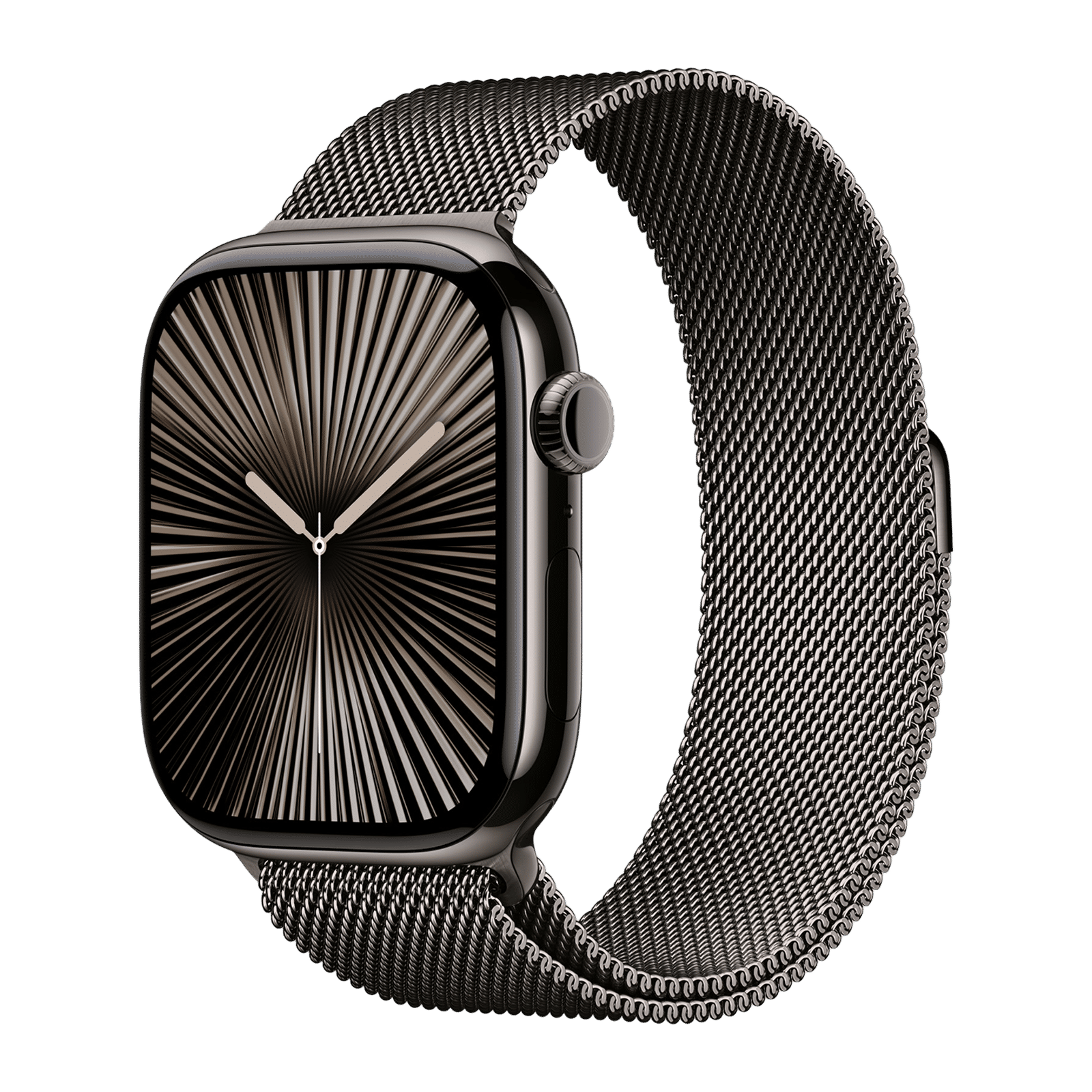 Apple Stainless Steel Magnetic Milanese Loop for Apple Watch (44mm / 45mm / 46mm / 49mm, M/L) (Physical Vapour Deposition Layer, Slate)_2