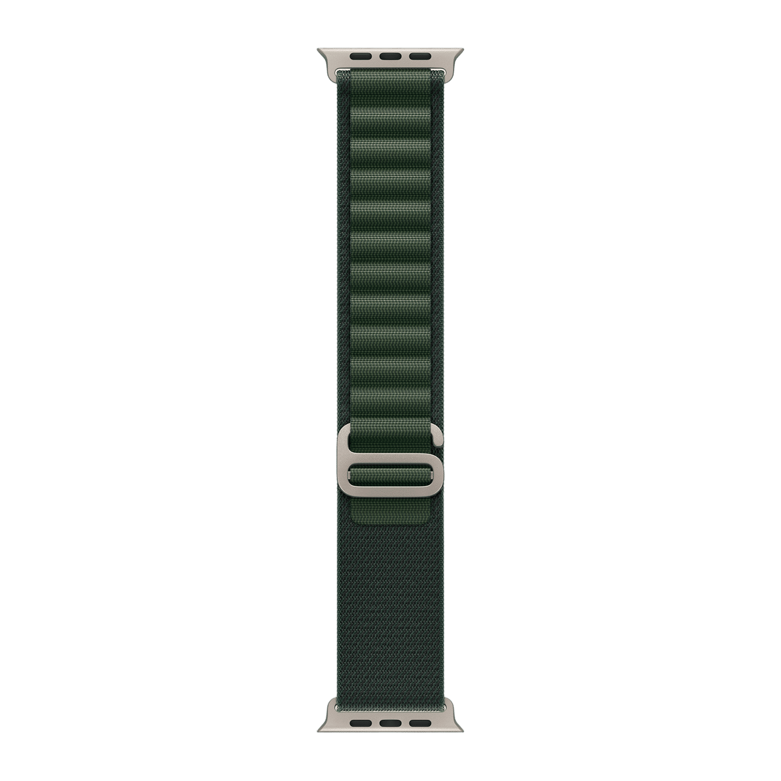 Apple Spandex, Polyester & Natural Titanium Alpine Loop for Apple Watch (44mm / 45mm / 46mm / 49mm, Medium) (Corrosion Resistant, Dark Green) Apple Spandex, Polyester & Natural Titanium Alpine Loop for Apple Watch (44mm / 45mm / 46mm / 49mm, Medium) (Corrosion Resistant, Dark Green)_1