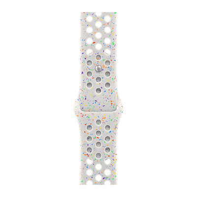 Apple Aluminium & Fluoroelastomer Nike Sport Band for Apple Watch (44mm / 45mm / 46mm / 49mm, M/L) (Durable & Strong, Pure Platinum)
