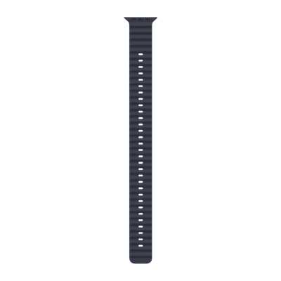Apple Black Titanium & Fluoroelastomer Ocean Band Extension for Apple Watch (44mm / 45mm / 46mm / 49mm) (Corossion Resistant, Navy)