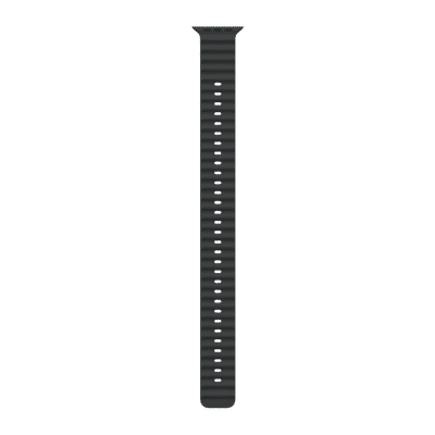 Apple Black Titanium & Fluoroelastomer Ocean Band Extension for Apple Watch (44mm / 45mm / 46mm / 49mm) (Corossion Resistant, Black)