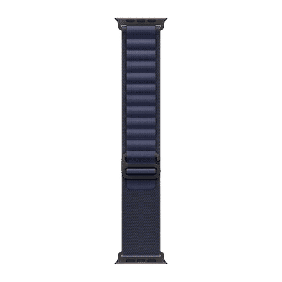 Apple Polyester, Spandex & Black Titanium Alpine Loop for Apple Watch (44mm / 45mm / 46mm / 49mm, Small) (Corrosion Resistant, Navy)