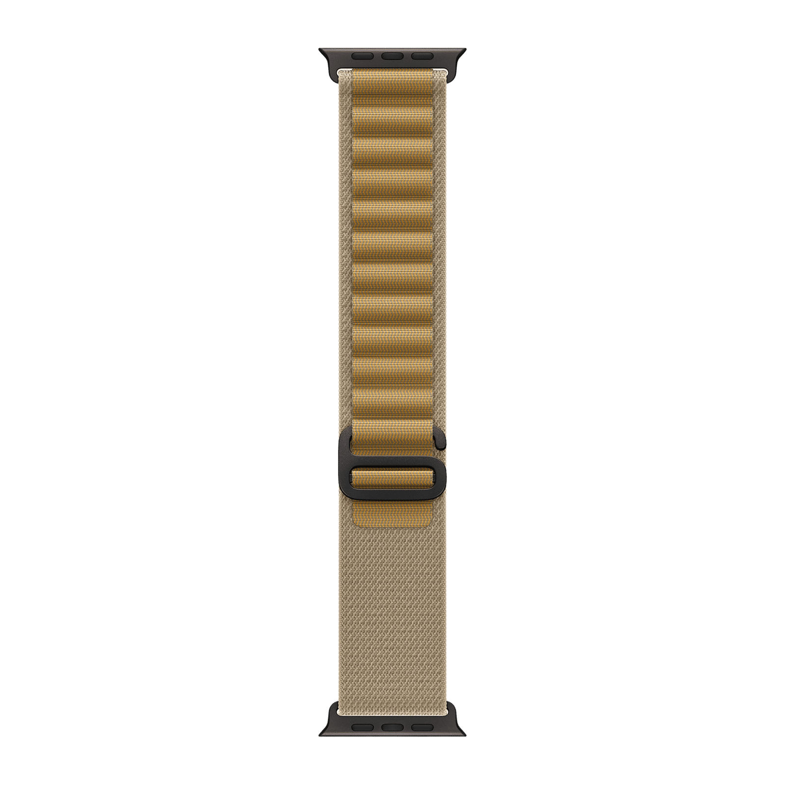 Apple Polyester, Spandex & Black Titanium Alpine Loop for Apple Watch (44mm / 45mm / 46mm / 49mm, Large) (Corrosion Resistant, Tan)_1