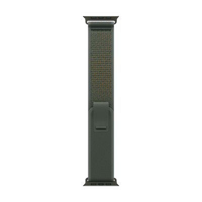 Apple Trail Polyester, Spandex, Nylon & Black Titanium Trail Loop for Apple Watch (44mm / 45mm / 46mm / 49mm, S/M) (Ultra-Thin, Green)
