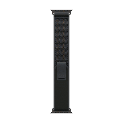 Apple Trail Polyester, Spandex, Nylon & Black Titanium Trail Loop for Apple Watch (44mm / 45mm / 46mm / 49mm, S/M) (Ultra-Thin, Black)