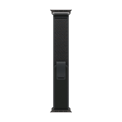 Apple Trail Polyester, Spandex, Nylon & Black Titanium Trail Loop for Apple Watch (44mm / 45mm / 46mm / 49mm, M/L) (Ultra-Thin, Black)