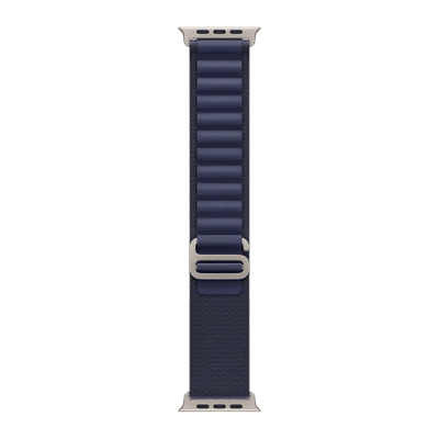 Apple Spandex, Polyester & Natural Titanium Alpine Loop for Apple Watch (44mm / 45mm / 46mm / 49mm, Small) (Corrosion Resistant, Navy)