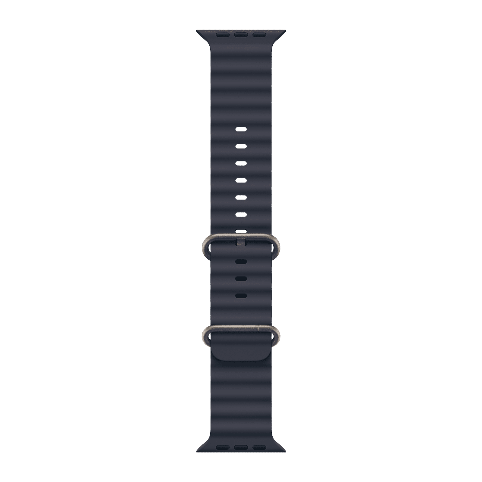 Apple Titanium & Fluoroelastomer Ocean Band for Apple Watch (44mm / 45mm / 46mm / 49mm) (Black Titanium Finish Buckle, Navy) Apple Titanium & Fluoroelastomer Ocean Band for Apple Watch (44mm / 45mm / 46mm / 49mm) (Black Titanium Finish Buckle, Navy)_1