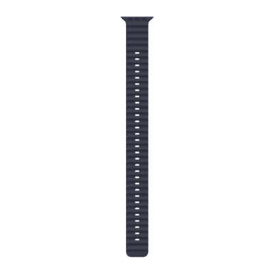 Apple Natural Titanium & Fluoroelastomer Ocean Band Extension for Apple Watch (44mm / 45mm / 46mm / 49mm) (Corossion Resistant, Navy)