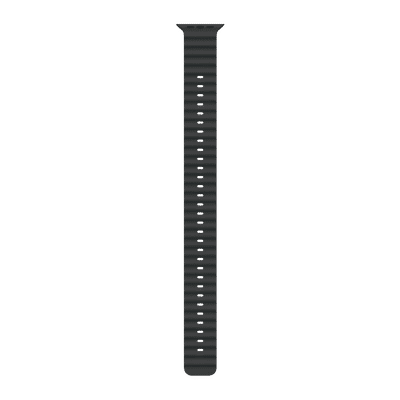 Apple Natural Titanium & Fluoroelastomer Ocean Band Extension for Apple Watch (44mm / 45mm / 46mm / 49mm) (Corossion Resistant, Black)