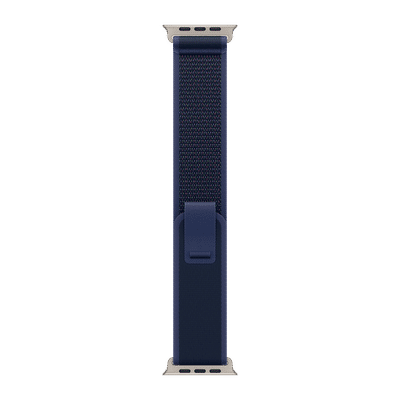 Apple Polyester, Nylon, Spandex & Natural Titanium Trail Loop for Apple Watch (44mm / 45mm / 46mm / 49mm) (Ultra-thin, Blue)