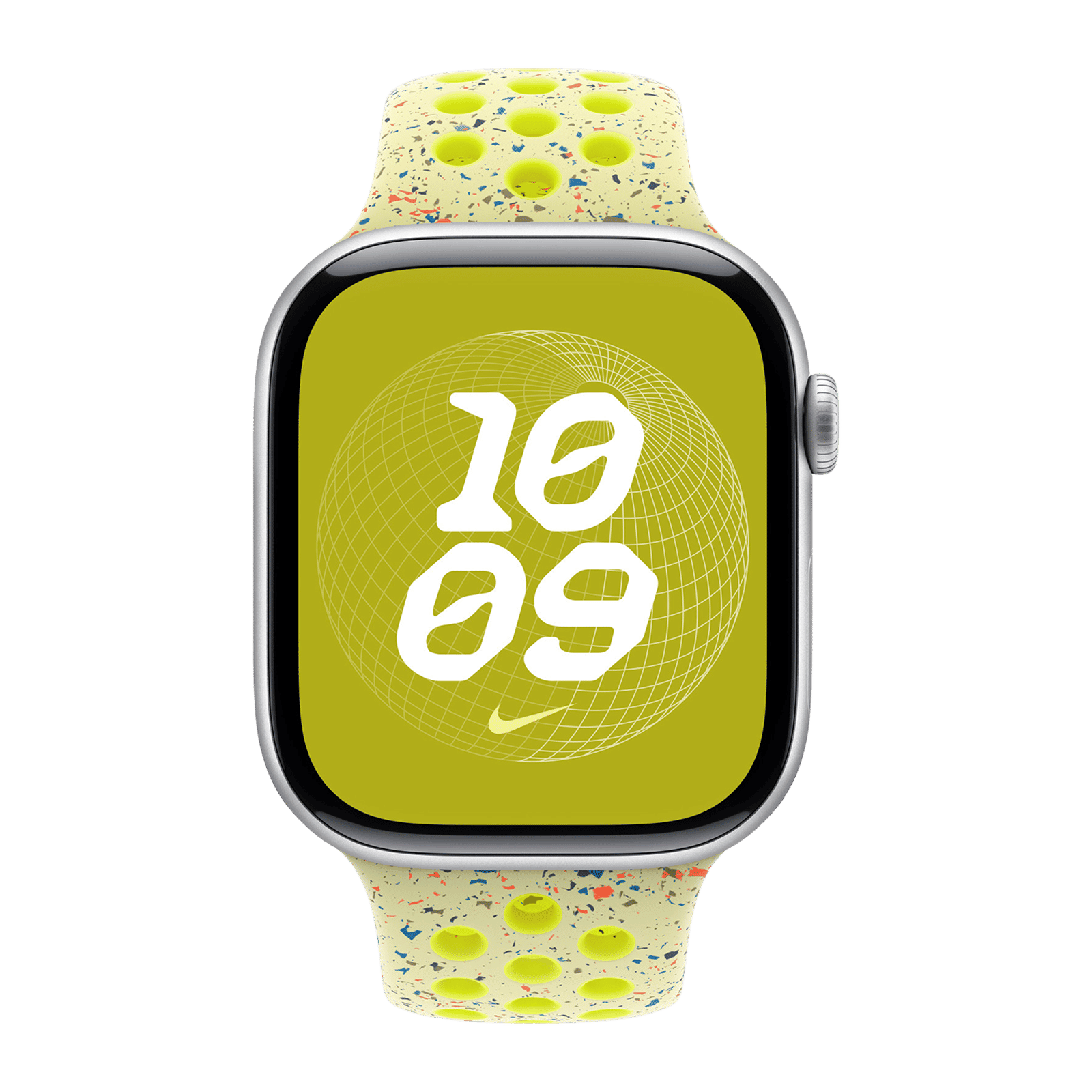 Apple Aluminium & Fluoroelastomer Nike Sport Band for Apple Watch (44mm / 45mm / 46mm / 49mm, S/M) (Durable & Strong, Volt Splash) Apple Aluminium & Fluoroelastomer Nike Sport Band for Apple Watch (44mm / 45mm / 46mm / 49mm, S/M) (Durable & Strong, Volt Splash)_3