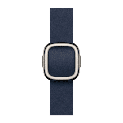 Apple Polyester Modern Buckle for Apple Watch (38mm / 40mm / 41mm / 42mm, Medium) (Strength & Stretch Resistance, Deep Blue)