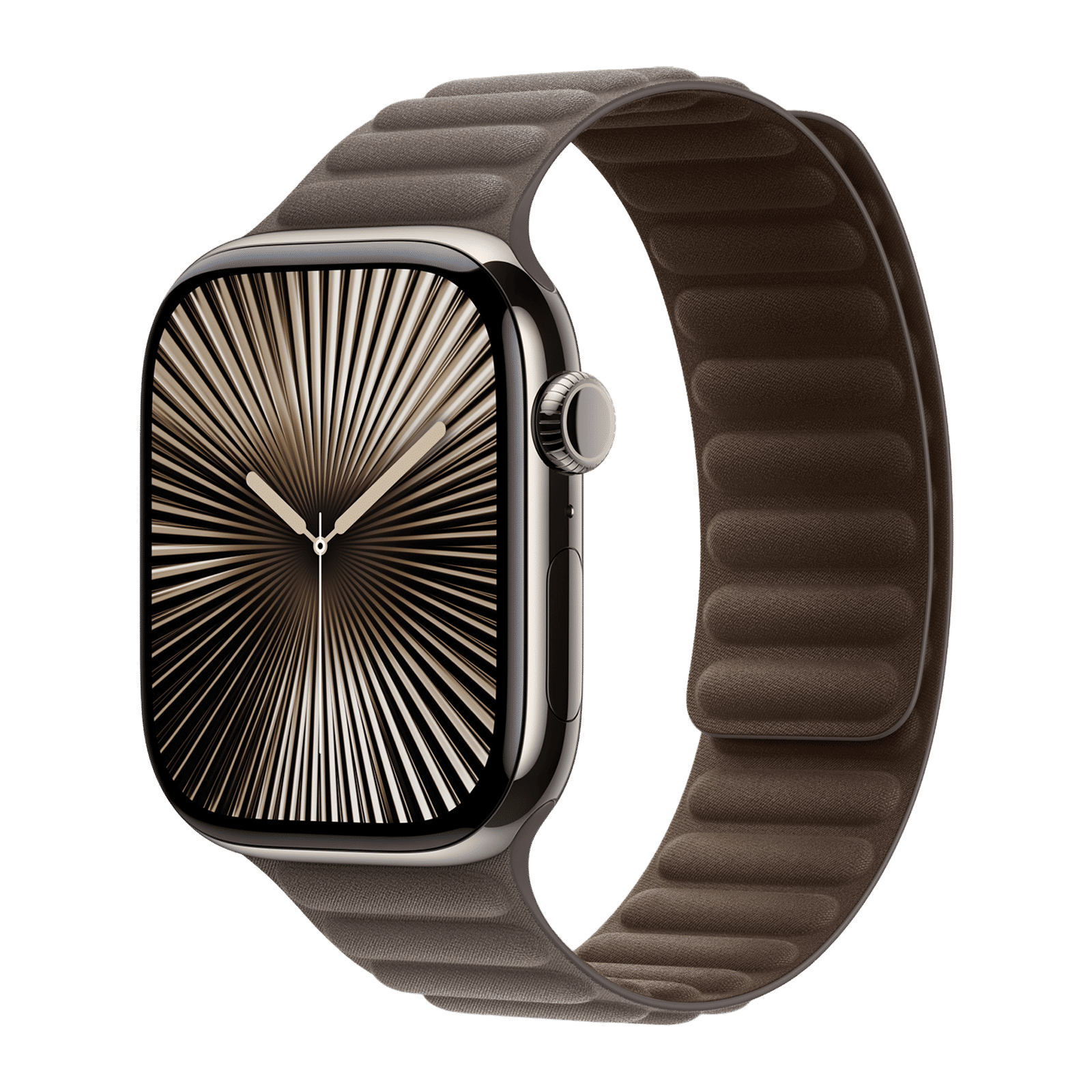 Apple Polyester & FineWoven Magnetic Link for Apple Watch (44mm / 45mm / 46mm / 49mm, S/M) (Security & Comfort, Dark Taupe)_2