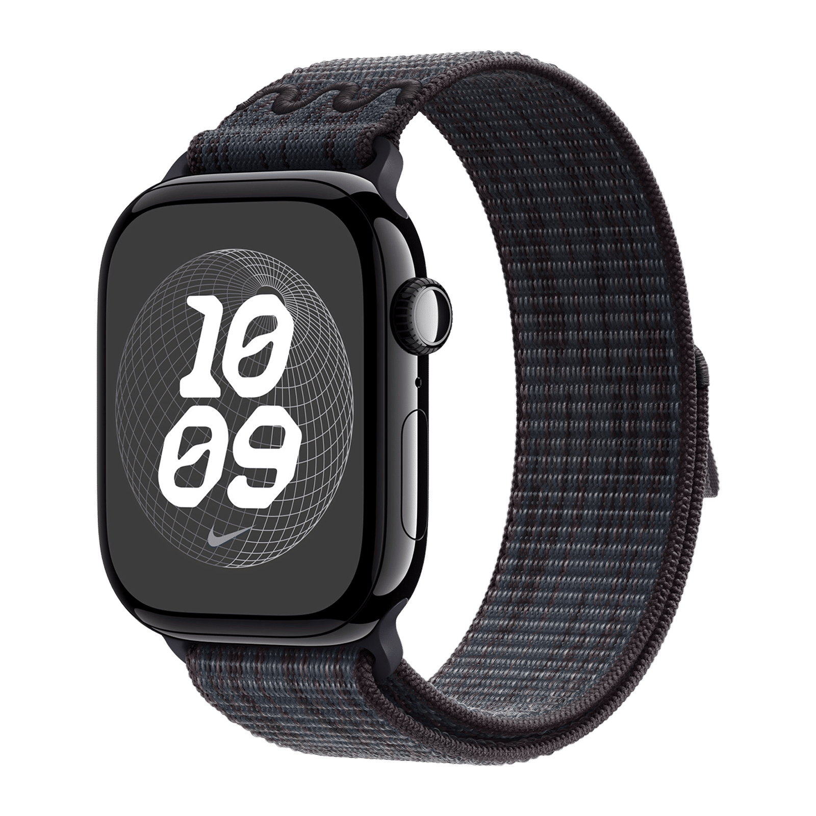 Apple Woven Nylon Nike Sport Loop for Apple Watch (44mm / 45mm / 46mm / 49mm) (Hook-and-Loop Fastener, Black & Blue) Apple Woven Nylon Nike Sport Loop for Apple Watch (44mm / 45mm / 46mm / 49mm) (Hook-and-Loop Fastener, Black & Blue)_2