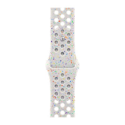 Apple Aluminium & Fluoroelastomer Nike Sport Band for Apple Watch (38mm / 40mm / 41mm / 42mm, S/M) (Durable & Strong, Pure Platinum)