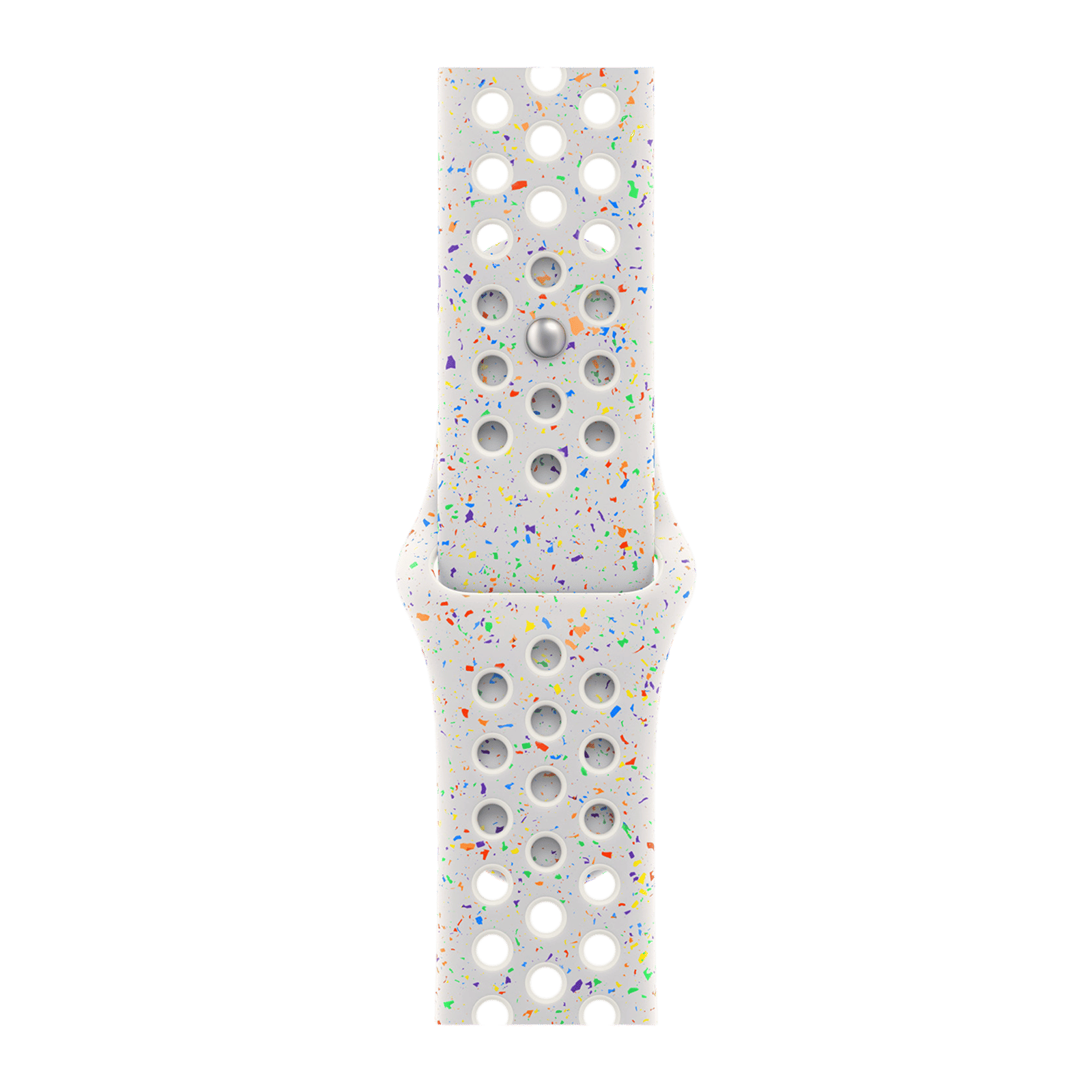 Apple Aluminium & Fluoroelastomer Nike Sport Band for Apple Watch (38mm / 40mm / 41mm / 42mm, M/L) (Durable & Strong, Pure Platinum) Apple Aluminium & Fluoroelastomer Nike Sport Band for Apple Watch (38mm / 40mm / 41mm / 42mm, M/L) (Durable & Strong, Pure Platinum)_1