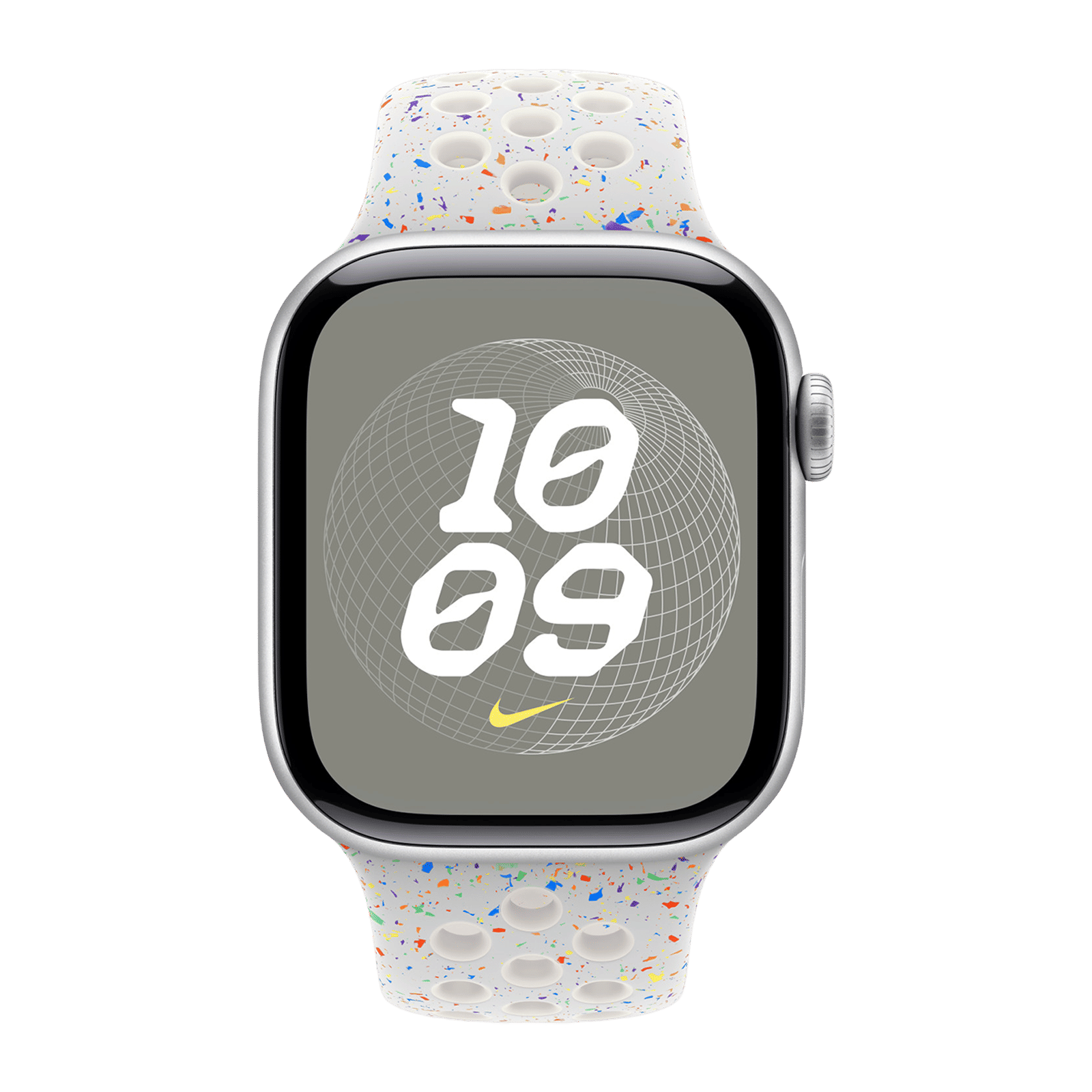 Apple Aluminium & Fluoroelastomer Nike Sport Band for Apple Watch (38mm / 40mm / 41mm / 42mm, M/L) (Durable & Strong, Pure Platinum) Apple Aluminium & Fluoroelastomer Nike Sport Band for Apple Watch (38mm / 40mm / 41mm / 42mm, M/L) (Durable & Strong, Pure Platinum)_3