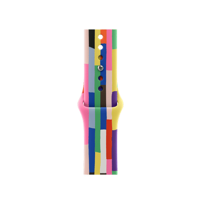 Apple Fluoroelastomer Sport Band for Apple (38mm / 40mm / 41mm / 42mm, M / L) (Pin-and-tuck Closure, Pride Edition)