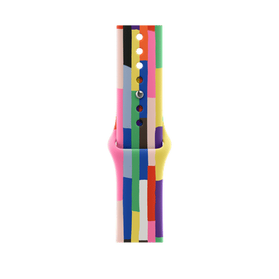 Apple Fluoroelastomer Sport Band for Apple (44mm / 45mm / 46mm / 49mm, M / L) (Pin-and-tuck Closure, Pride Edition)
