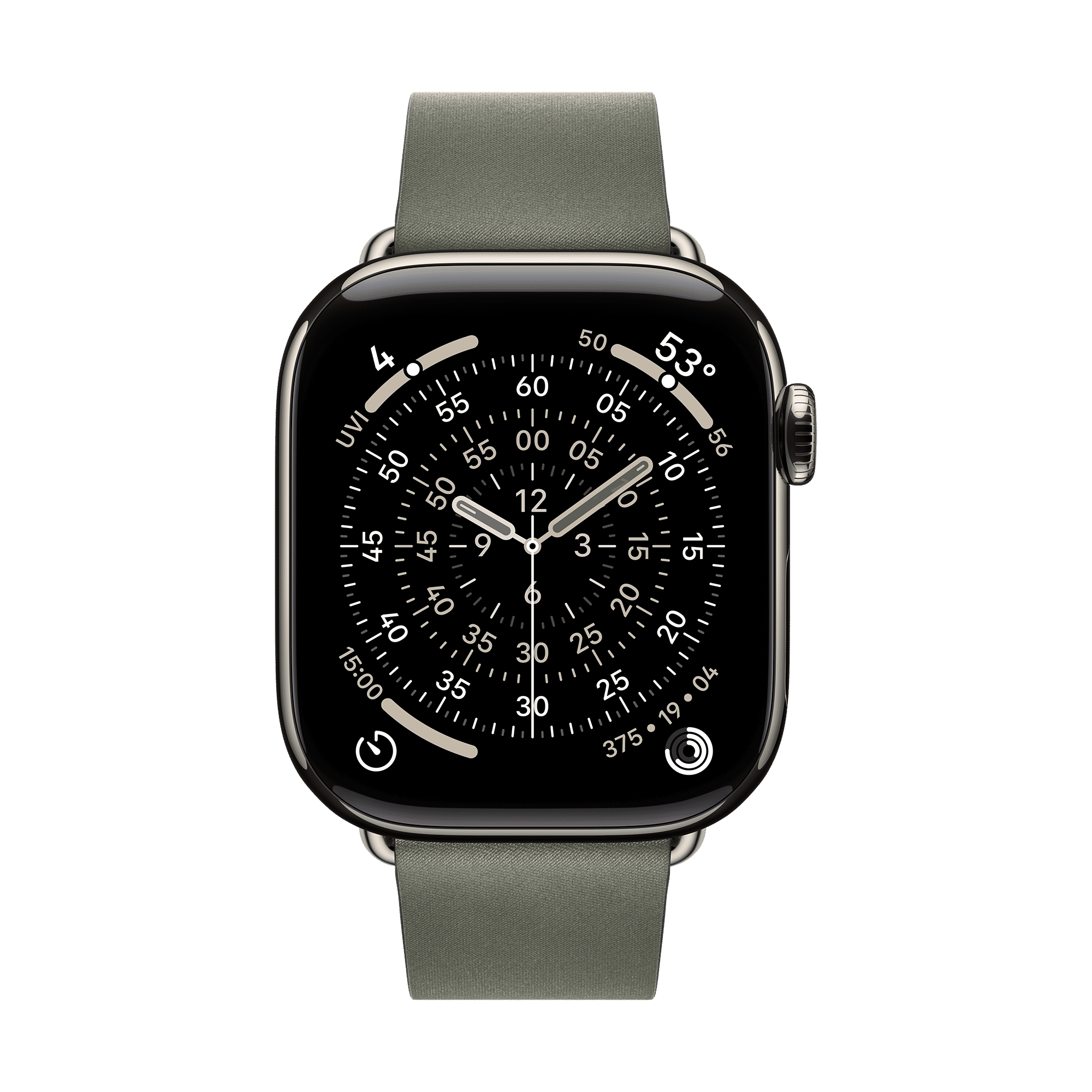 Apple Polyester Modern Buckle for Apple (38mm / 40mm / 41mm / 42mm, Small) (Strength & Stretch Resistance, Sage Grey) Apple Polyester Modern Buckle for Apple (38mm / 40mm / 41mm / 42mm, Small) (Strength & Stretch Resistance, Sage Grey)_3