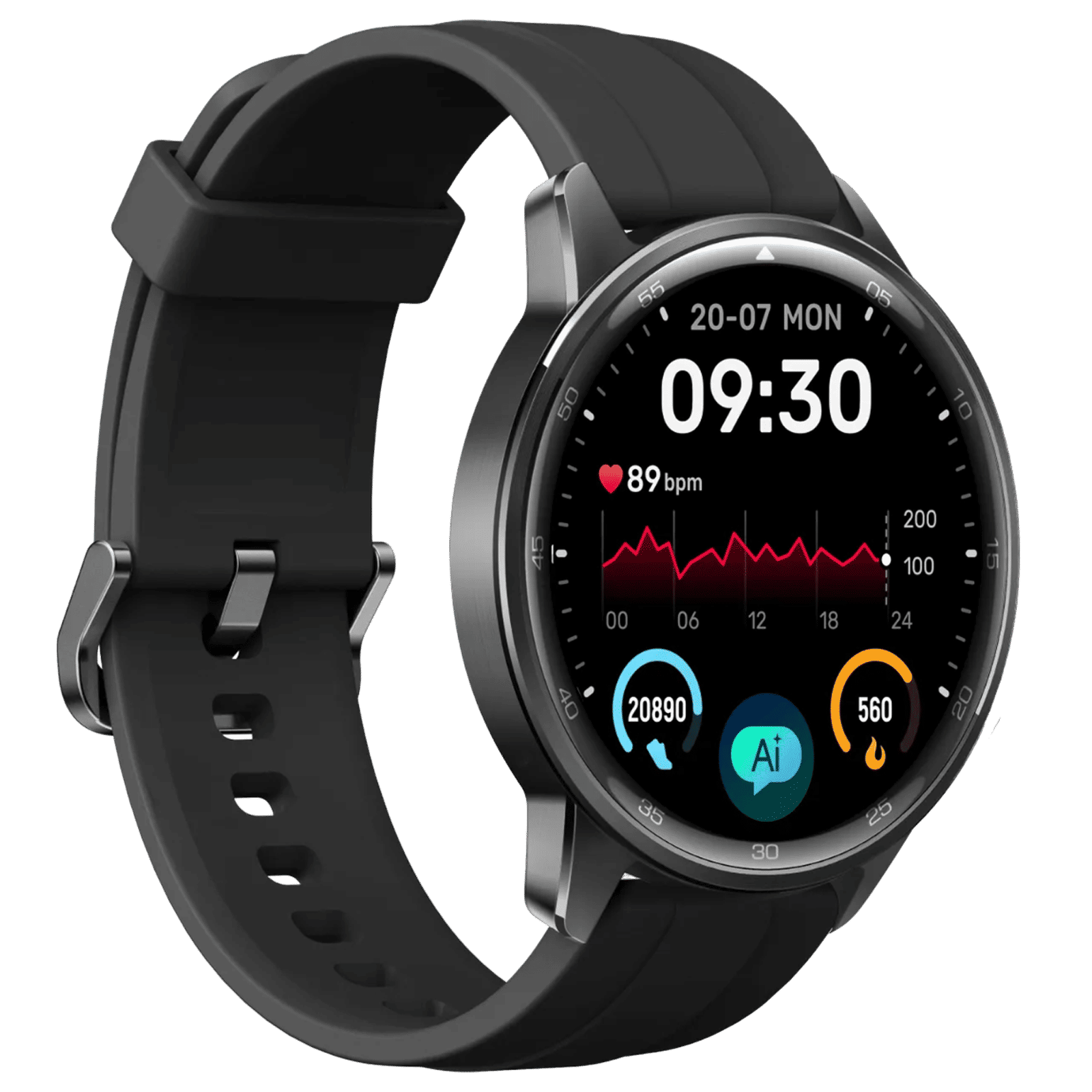 realme Watch S2 Smartwatch with Bluetooth Calling (36.3mm AMOLED Display, IP68 Water Resistant, Midnight Black Strap)_4