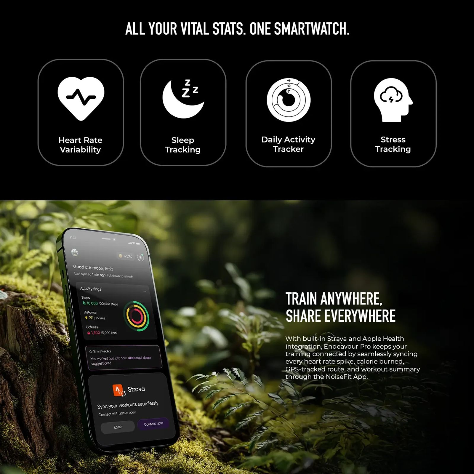 noise NoiseFit Endeavour Pro Smartwatch with Bluetooth Calling (38.1mm AMOLED Display, 5ATM Water Resistant, Carbon Black) noise NoiseFit Endeavour Pro Smartwatch with Bluetooth Calling (38.1mm AMOLED Display, 5ATM Water Resistant, Carbon Black)_9