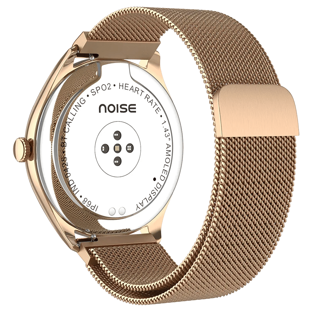 noise NoiseFit Twist 2 Smartwatch with Bluetooth Calling (36.32mm, AMOLED Display, IP67 Water Resistant, Gold Link Strap)_5