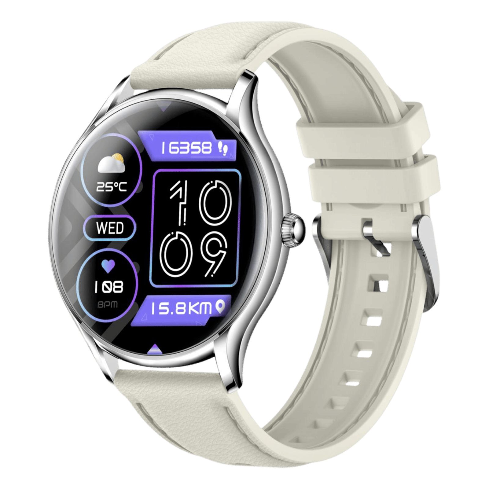 Croma Stride M1 Smartwatch with Bluetooth Calling (36.32mm AMOLED Display, IP67 Water Resistant, Black & Silver Strap) Croma Stride M1 Smartwatch with Bluetooth Calling (36.32mm AMOLED Display, IP67 Water Resistant, Black & Silver Strap)_3